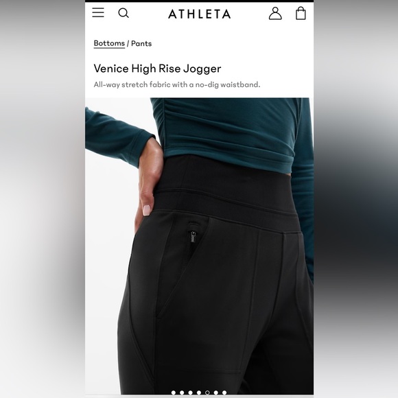 Athleta Black Venice High Rise Jogger in Size Large - Picture 3 of 15